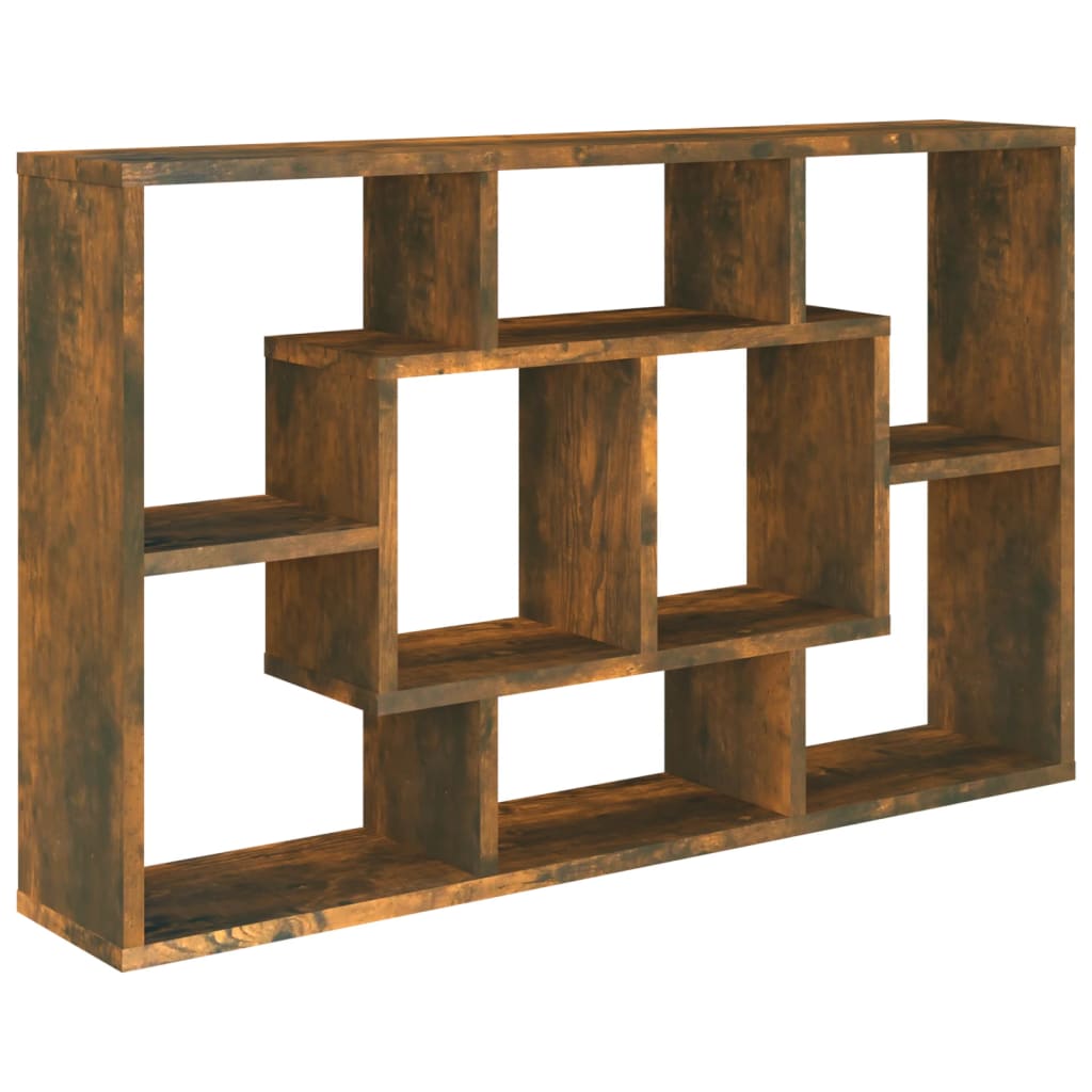 vidaXL Raft de perete, stejar fumuriu, 85x16x52,5 cm, lemn compozit