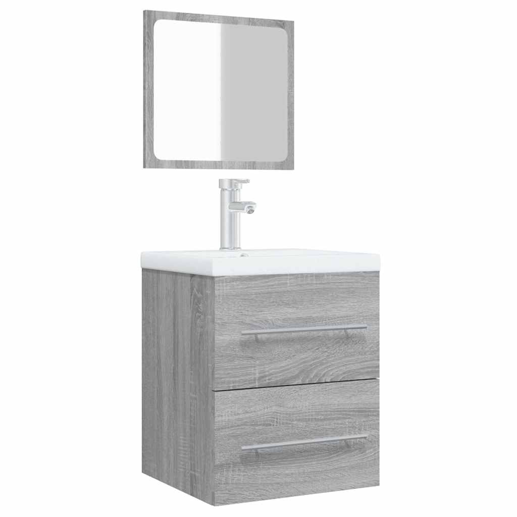 vidaXL Dulap de baie cu oglindă, gri sonoma, 41x38,5x48 cm vidaXL Dulap de baie cu oglindă, gri sonoma, 41x38,5x48 cm
