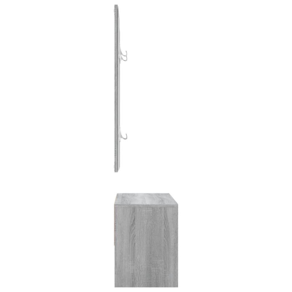 vidaXL Set de mobilier pentru hol, gri sonoma, lemn prelucrat vidaXL Set de mobilier pentru hol, gri sonoma, lemn prelucrat