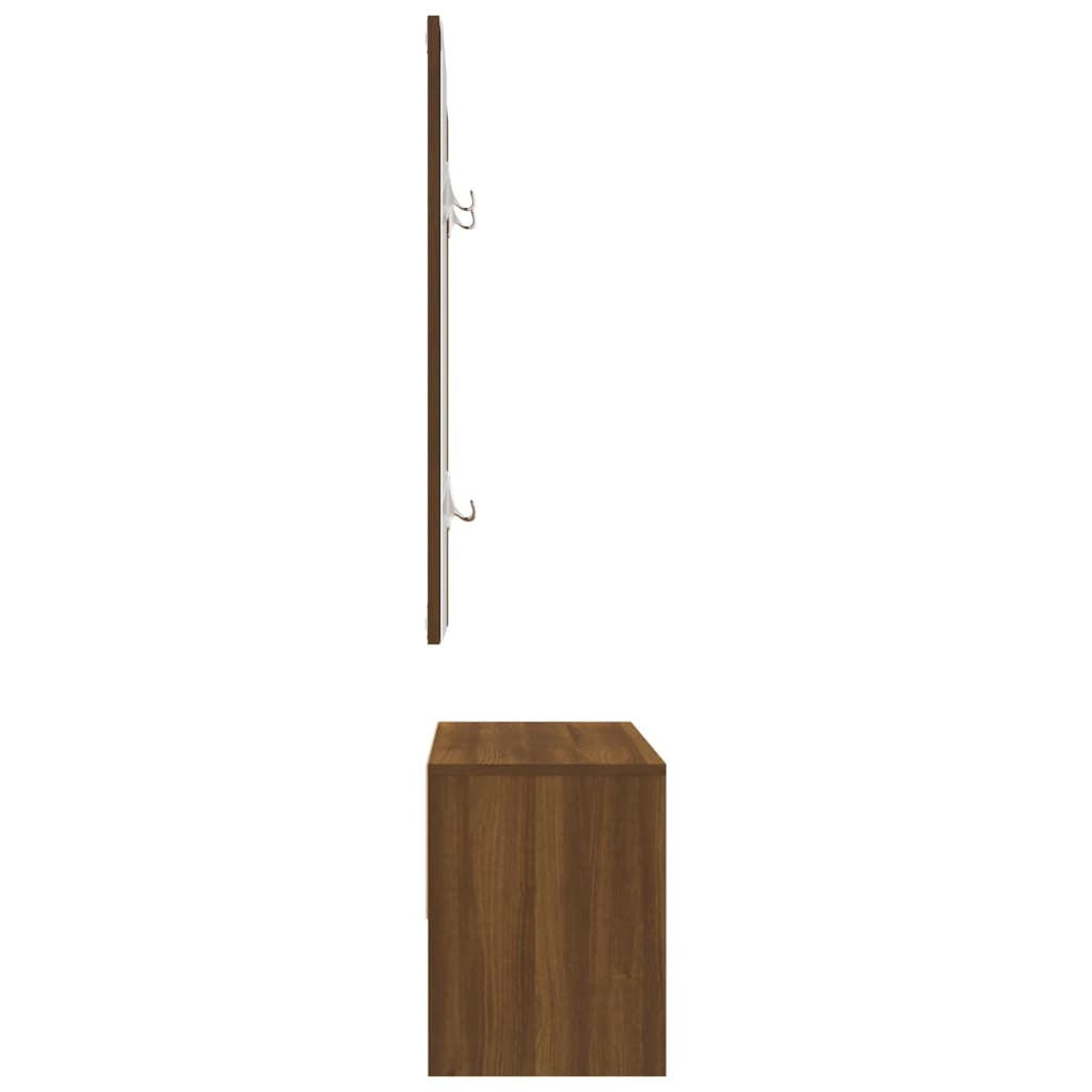 vidaXL Set de mobilier pentru hol, stejar maro, lemn prelucrat