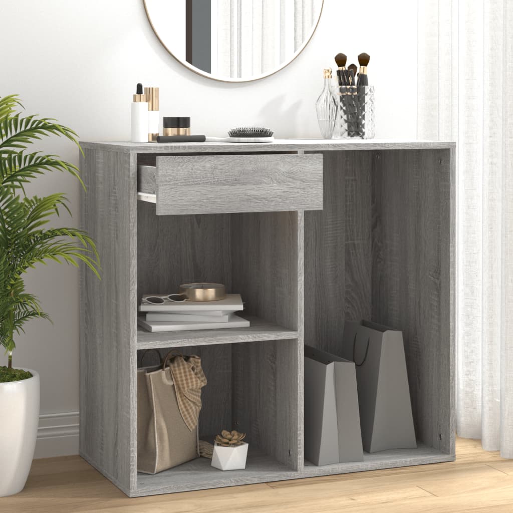 vidaXL Dulap de cosmetice, gri sonoma, 80x40x75 cm, lemn prelucrat vidaXL Dulap de cosmetice, gri sonoma, 80x40x75 cm, lemn prelucrat