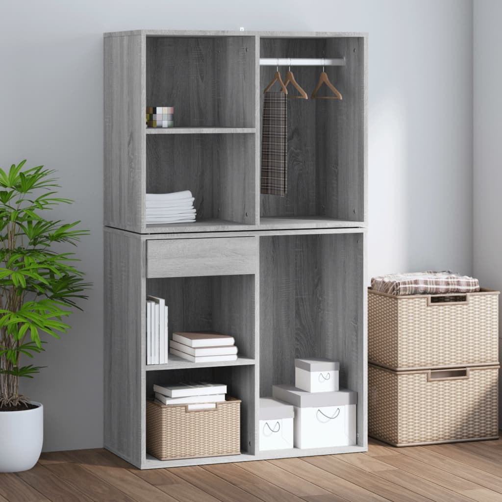 vidaXL Dulap de dressing, gri sonoma, 80x40x65 cm, lemn prelucrat
