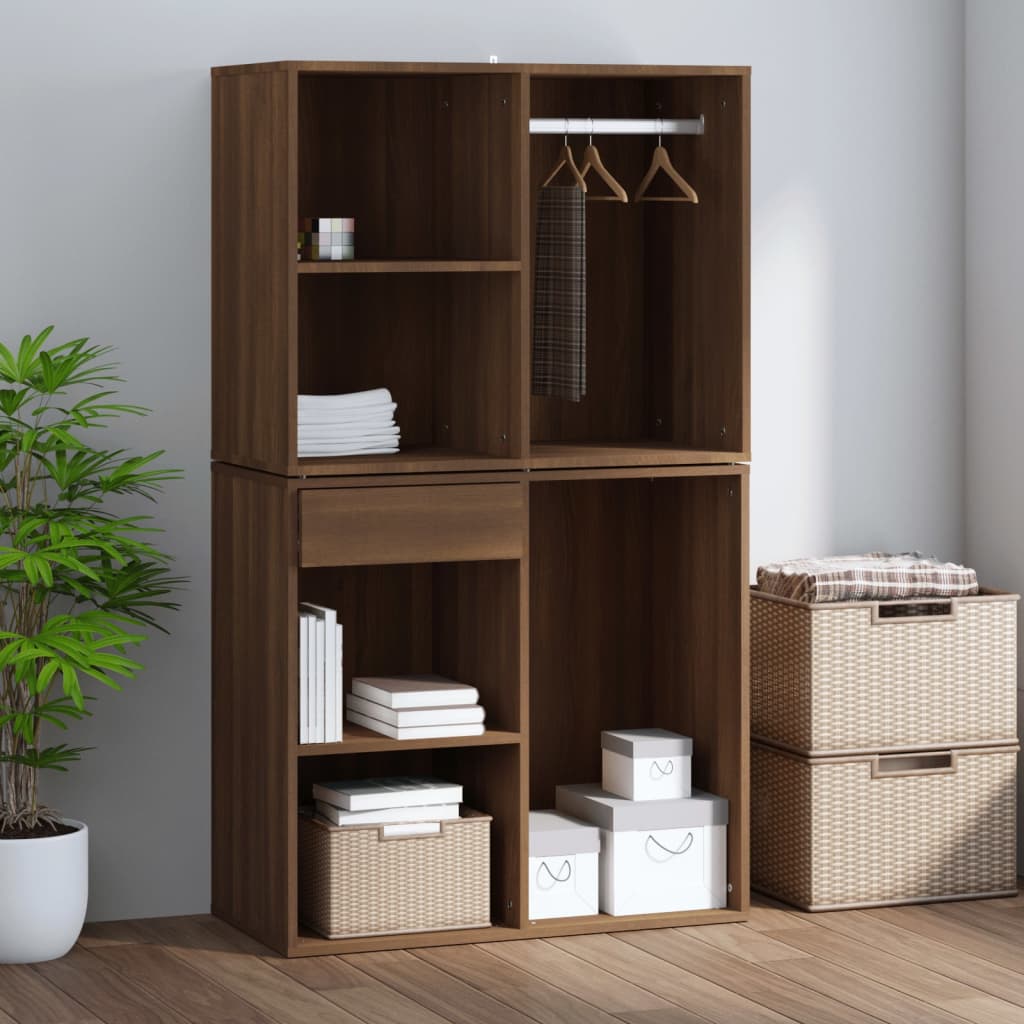 vidaXL Dulap de dressing, stejar maro, 80x40x65 cm, lemn compozit vidaXL Dulap de dressing, stejar maro, 80x40x65 cm, lemn compozit