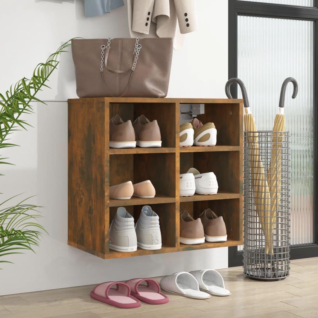 vidaXL Pantofar, stejar fumuriu, 52,5x30x50 cm vidaXL Pantofar, stejar fumuriu, 52,5x30x50 cm
