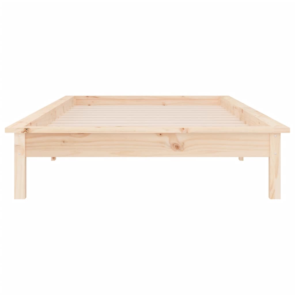vidaXL Cadru de pat cu LED, 90x200 cm, lemn masiv vidaXL Cadru de pat cu LED, 90x200 cm, lemn masiv