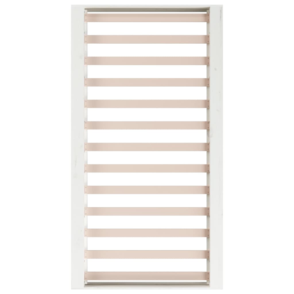 vidaXL Cadru de pat dublu, alb, 135x190 cm, lemn masiv