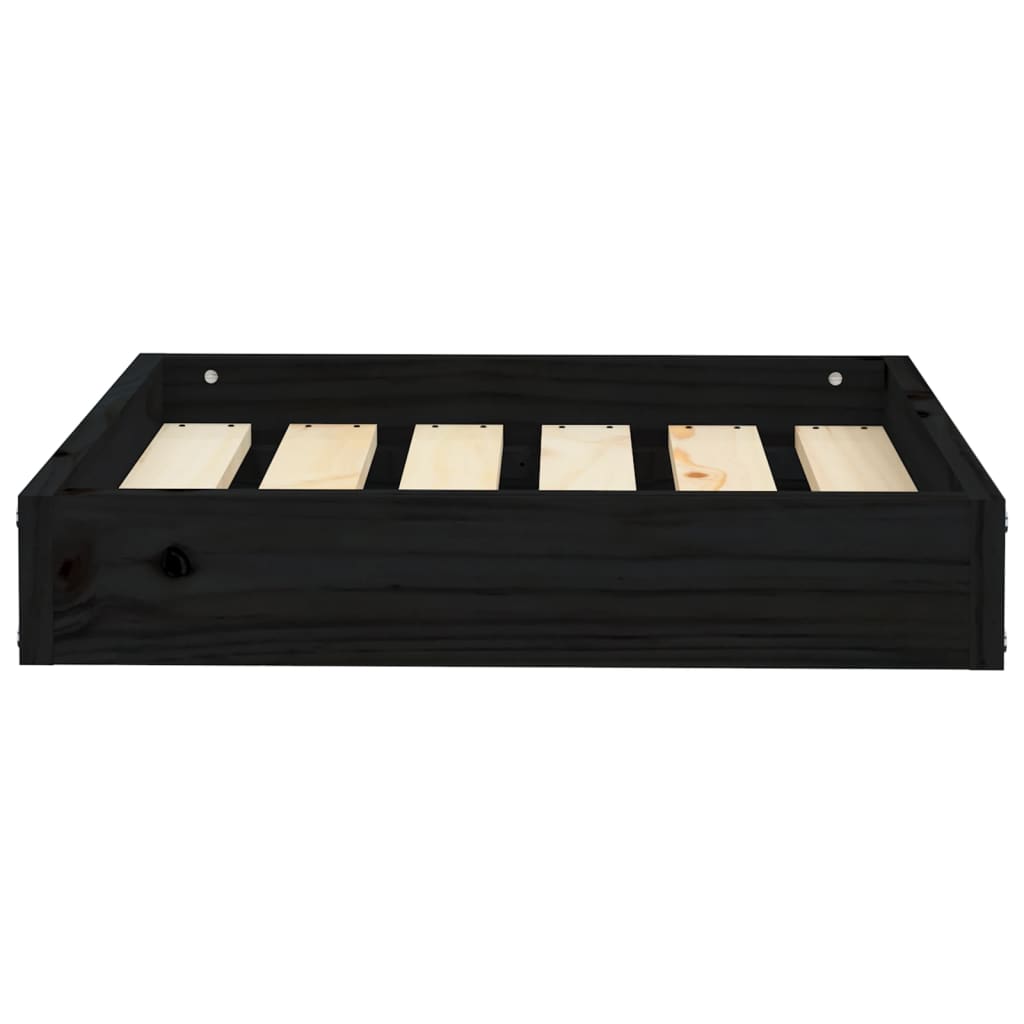 vidaXL Pat pentru câini, negru, 51,5x44x9 cm, lemn masiv de pin vidaXL Pat pentru câini, negru, 51,5x44x9 cm, lemn masiv de pin