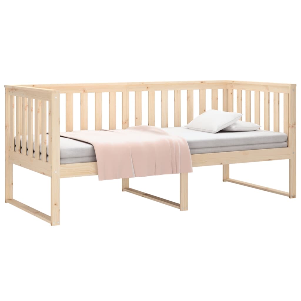 vidaXL Pat de zi fără saltea 100x200 cm din lemn masiv de pin
