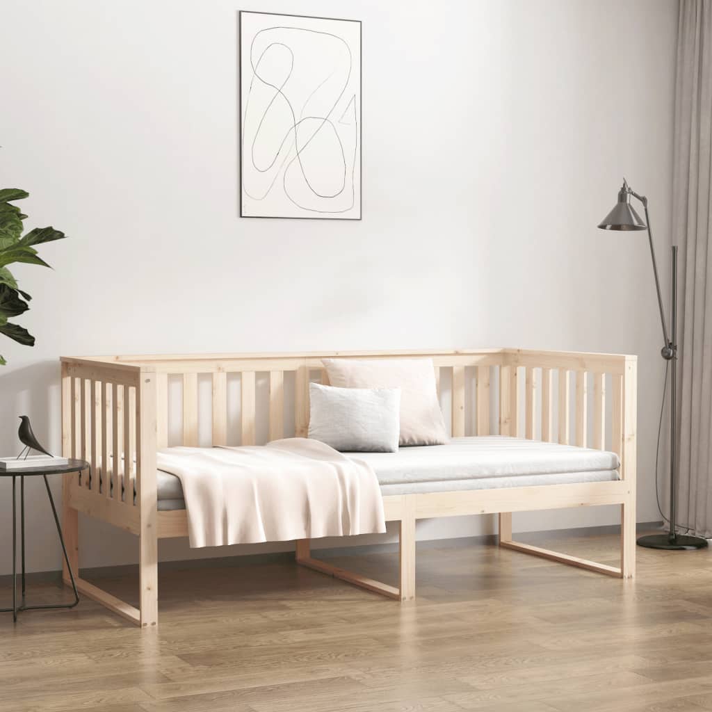 vidaXL Pat de zi fără saltea 100x200 cm din lemn masiv de pin