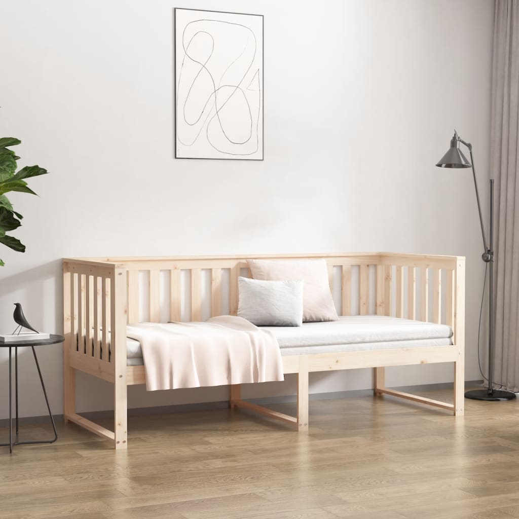 vidaXL Pat de zi fără saltea 75x190 cm din lemn masiv de pin