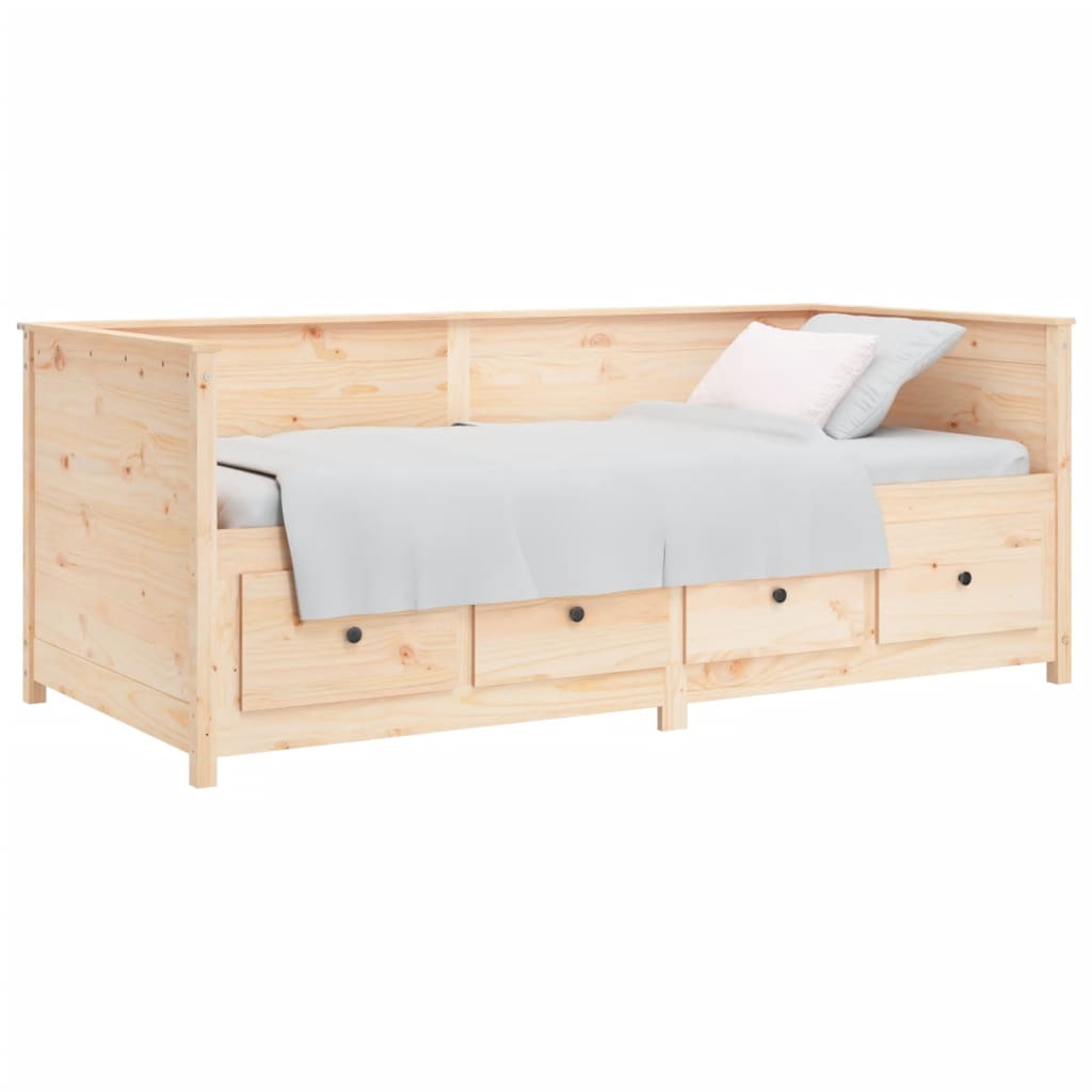 vidaXL Pat de zi fără saltea 75x190 cm din lemn masiv de pin