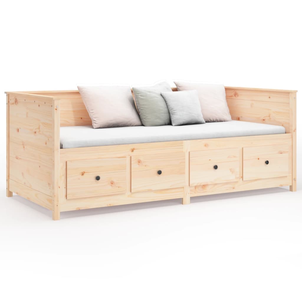 vidaXL Pat de zi fără saltea 75x190 cm din lemn masiv de pin