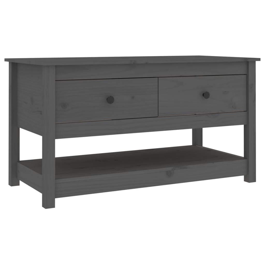 vidaXL Măsuță de cafea, gri, 102x49x55 cm, lemn masiv de pin