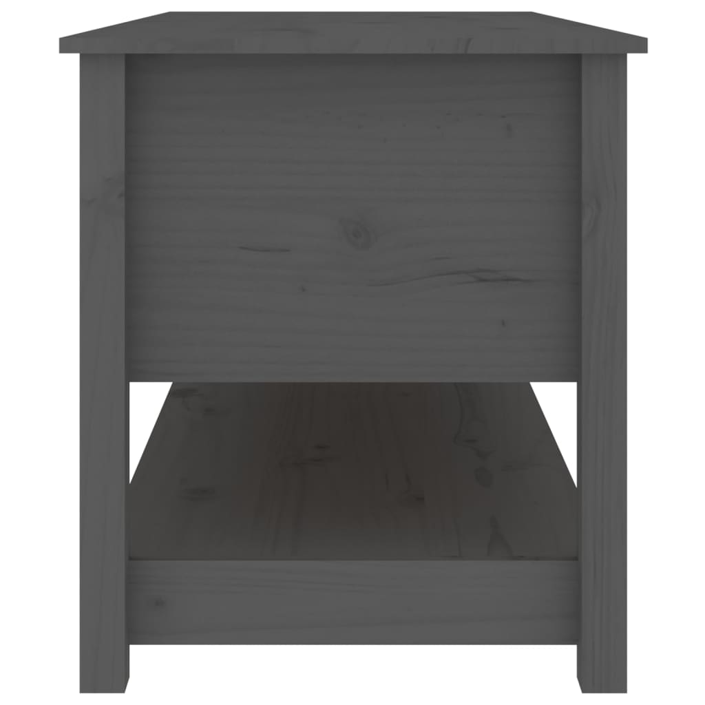 vidaXL Măsuță de cafea, gri, 102x49x55 cm, lemn masiv de pin