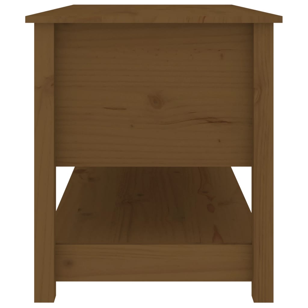 vidaXL Măsuță de cafea, maro miere, 102x49x55 cm, lemn masiv de pin vidaXL Măsuță de cafea, maro miere, 102x49x55 cm, lemn masiv de pin