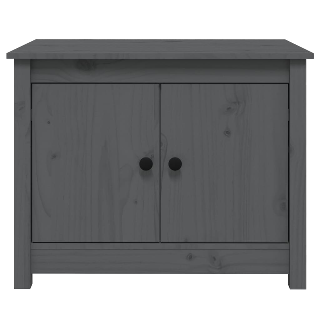 vidaXL Măsuță de cafea, gri, 71x49x55 cm, lemn masiv de pin vidaXL Măsuță de cafea, gri, 71x49x55 cm, lemn masiv de pin
