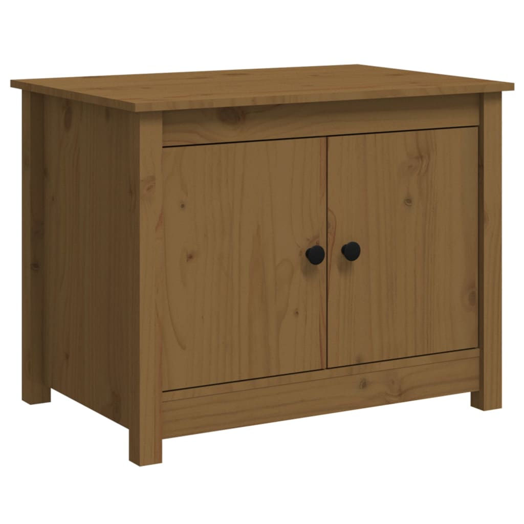 vidaXL Măsuță de cafea, maro miere, 71x49x55 cm, lemn masiv de pin vidaXL Măsuță de cafea, maro miere, 71x49x55 cm, lemn masiv de pin