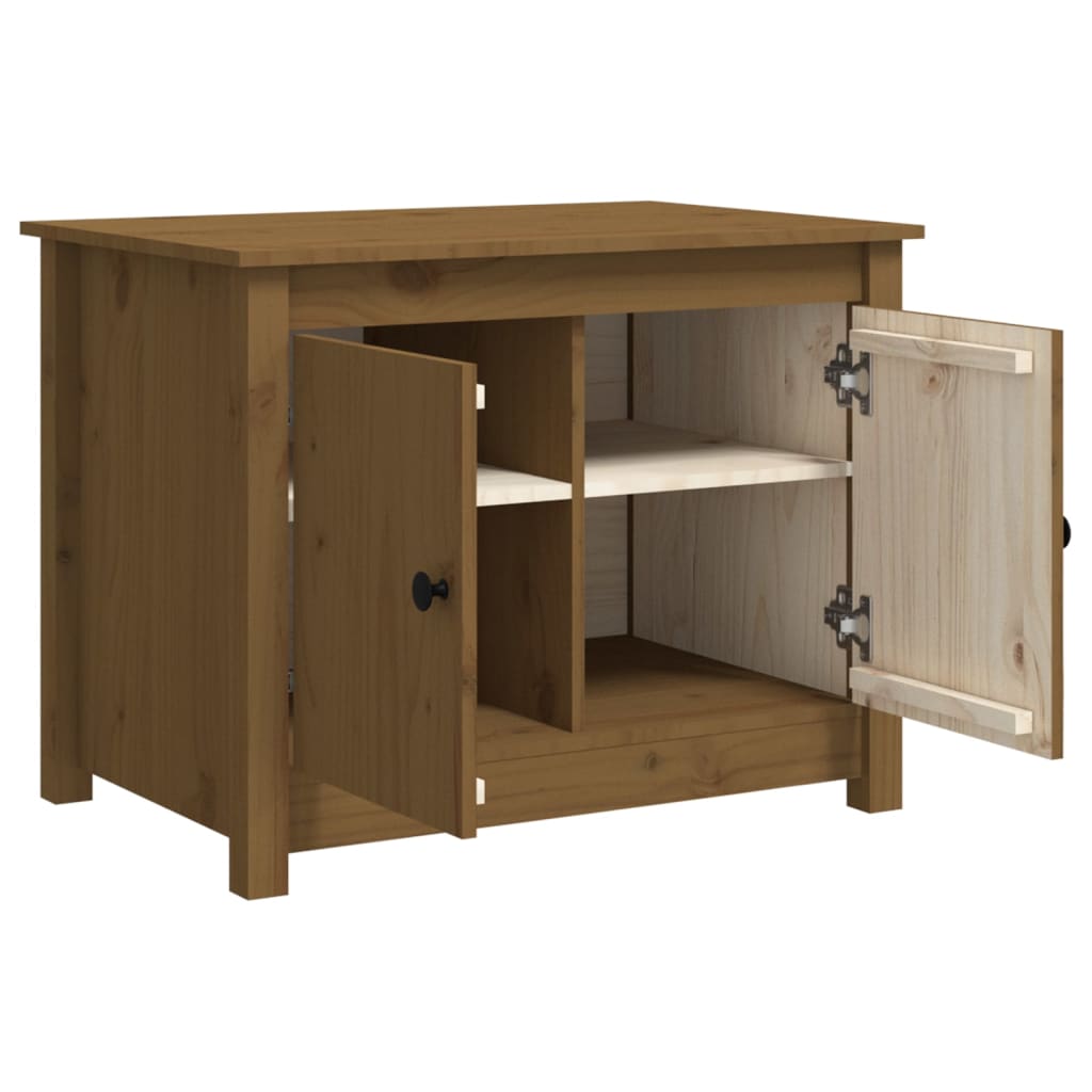 vidaXL Măsuță de cafea, maro miere, 71x49x55 cm, lemn masiv de pin vidaXL Măsuță de cafea, maro miere, 71x49x55 cm, lemn masiv de pin