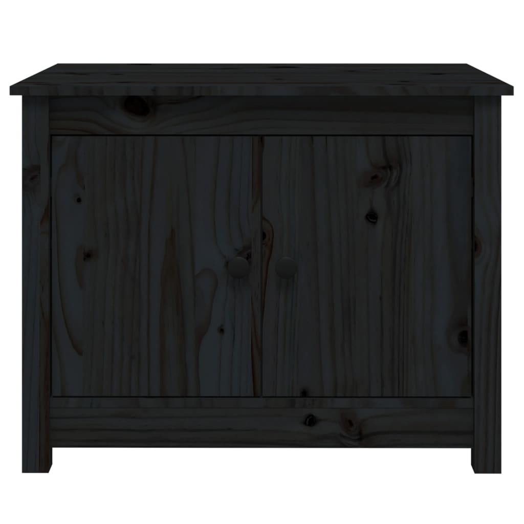 vidaXL Măsuță de cafea, negru, 71x49x55 cm, lemn masiv de pin vidaXL Măsuță de cafea, negru, 71x49x55 cm, lemn masiv de pin