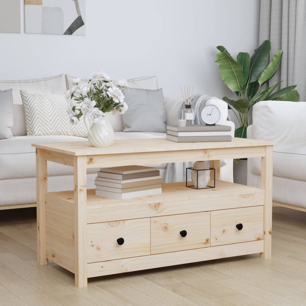 vidaXL Măsuță de cafea, 102x49x55 cm, lemn masiv de pin vidaXL Măsuță de cafea, 102x49x55 cm, lemn masiv de pin