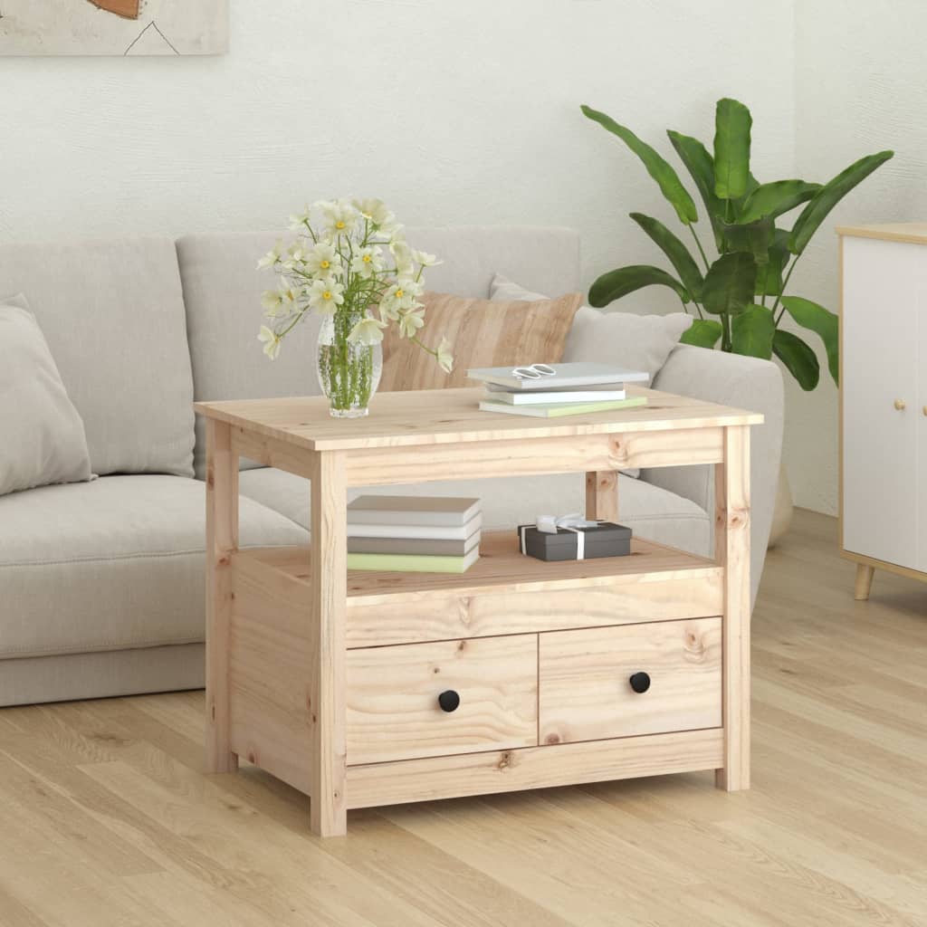 vidaXL Măsuță de cafea, 71x49x55 cm, lemn masiv de pin vidaXL Măsuță de cafea, 71x49x55 cm, lemn masiv de pin