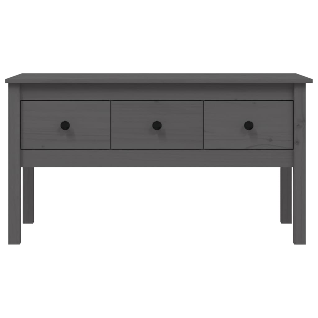 vidaXL Măsuță de cafea, gri, 102x49x55 cm, lemn masiv de pin