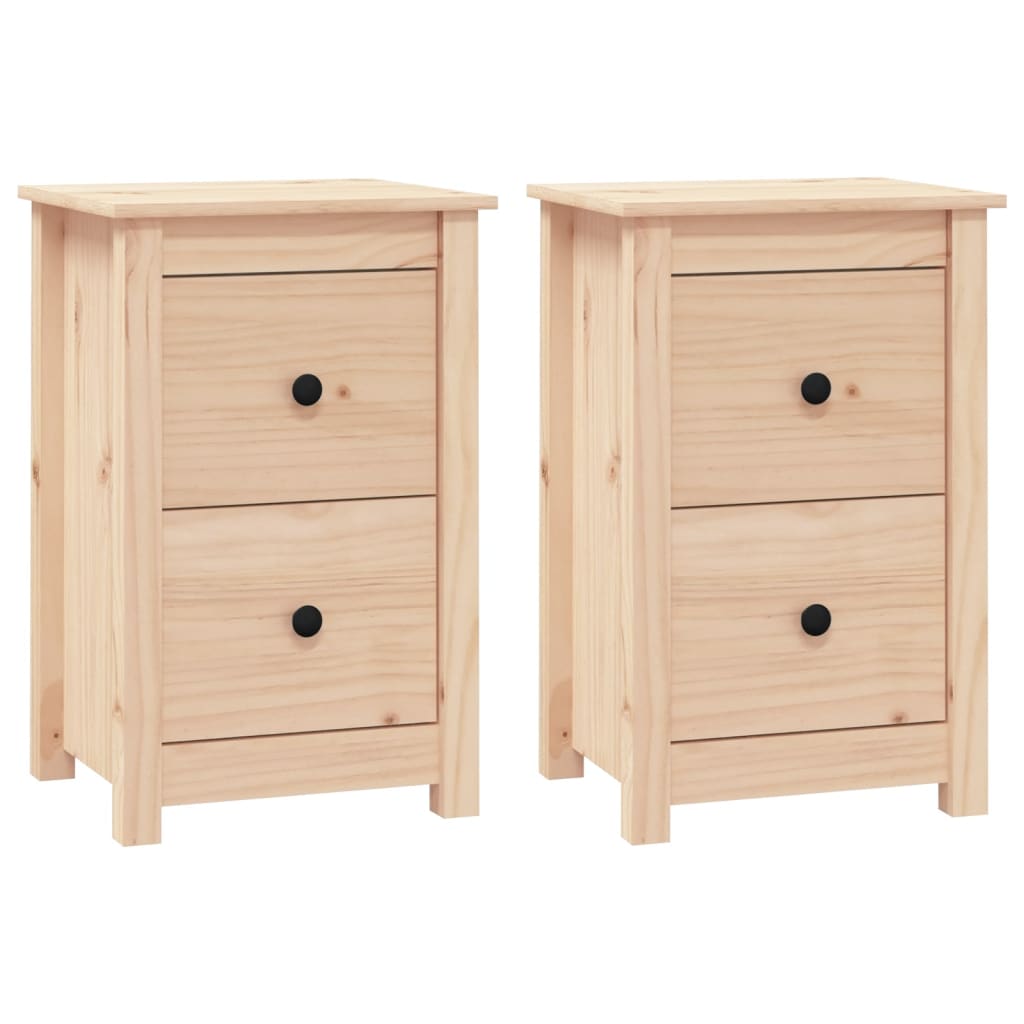 vidaXL Noptiere, 2 buc., 40x35x61,5 cm, lemn masiv de pin vidaXL Noptiere, 2 buc., 40x35x61,5 cm, lemn masiv de pin