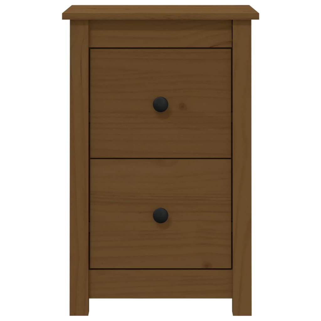 vidaXL Noptiere, 2 buc, maro miere, 40x35x61,5 cm, lemn masiv de pin