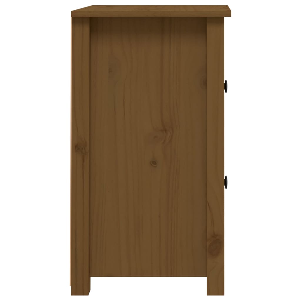 vidaXL Noptiere, 2 buc, maro miere, 40x35x61,5 cm, lemn masiv de pin