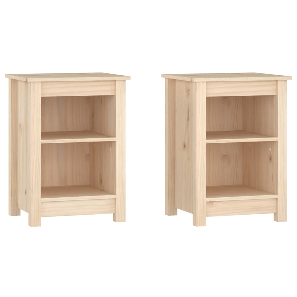 vidaXL Noptiere, 2 buc., 40x35x55 cm, lemn masiv de pin vidaXL Noptiere, 2 buc., 40x35x55 cm, lemn masiv de pin