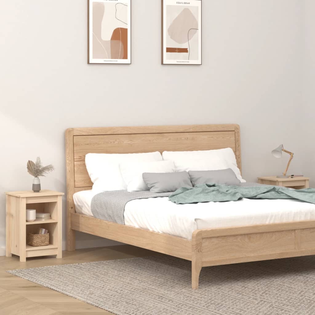 vidaXL Noptiere, 2 buc., 40x35x55 cm, lemn masiv de pin vidaXL Noptiere, 2 buc., 40x35x55 cm, lemn masiv de pin