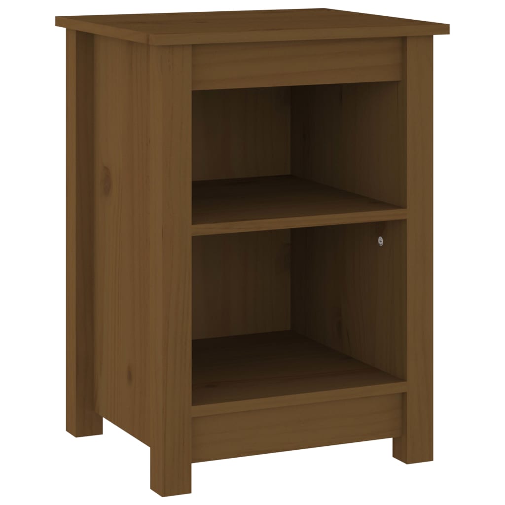 vidaXL Noptiere, 2 buc, maro miere, 40x35x55 cm, lemn masiv de pin