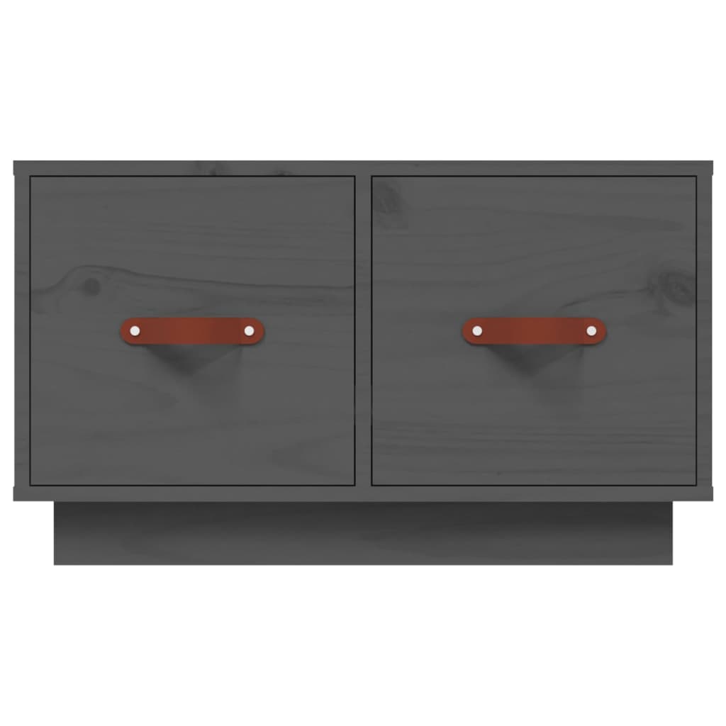 vidaXL Măsuță de cafea, gri, 60x50x35 cm, lemn masiv de pin vidaXL Măsuță de cafea, gri, 60x50x35 cm, lemn masiv de pin