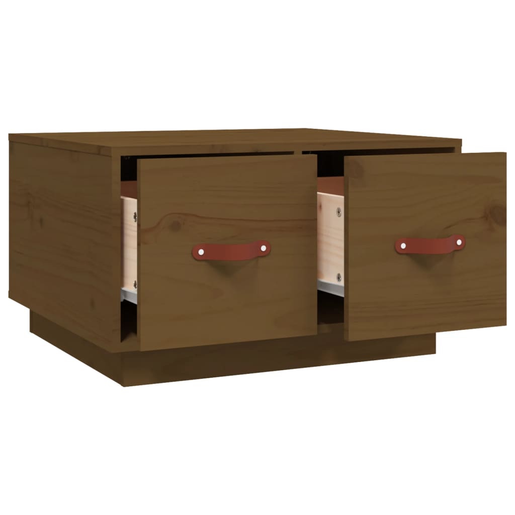 vidaXL Măsuță de cafea, maro miere, 60x53x35 cm, lemn masiv de pin vidaXL Măsuță de cafea, maro miere, 60x53x35 cm, lemn masiv de pin