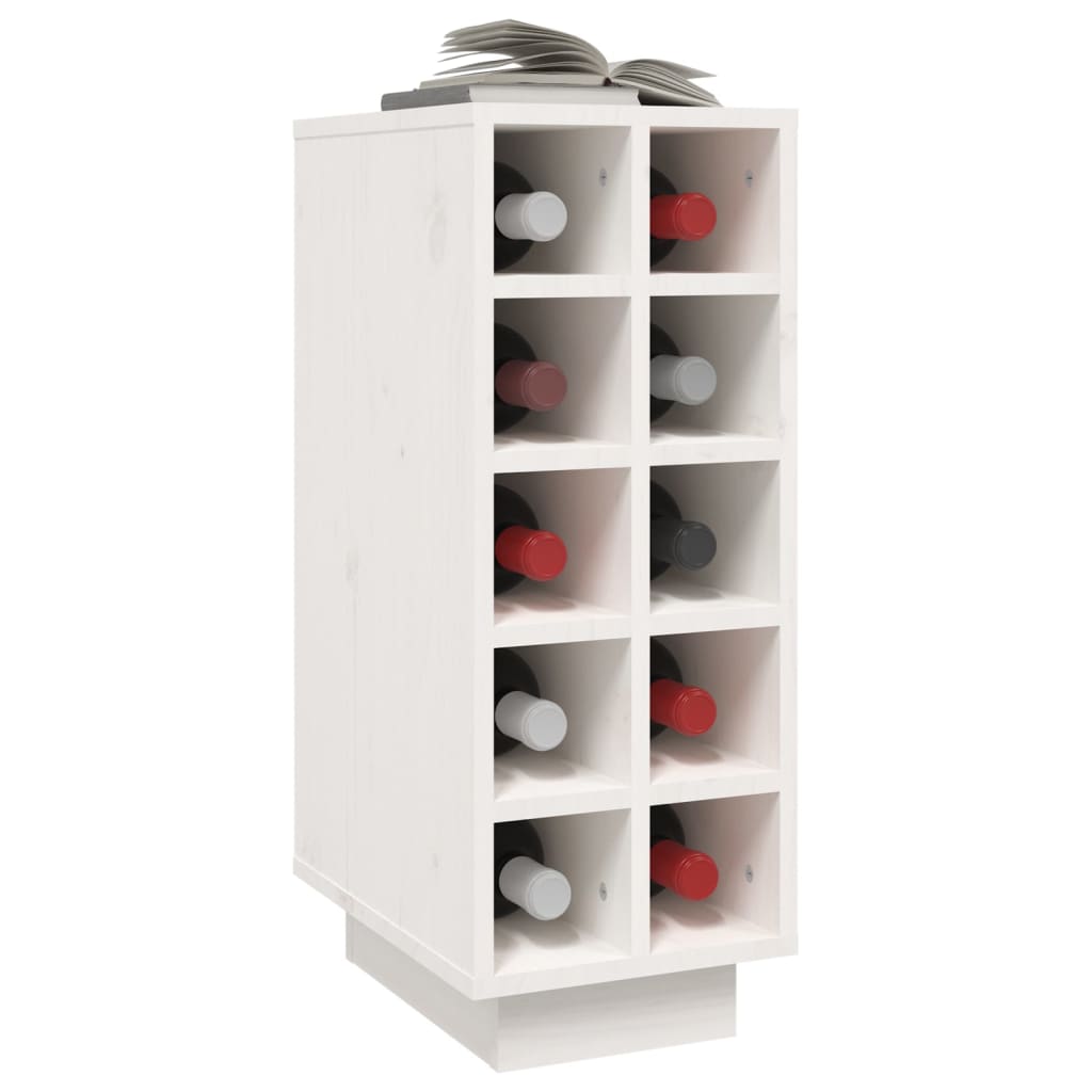 vidaXL Dulap de vinuri, alb, 23x34x61 cm, lemn masiv de pin