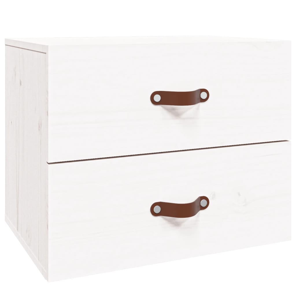 vidaXL Noptiere de perete, 2 buc., alb, 50x36x40 cm vidaXL Noptiere de perete, 2 buc., alb, 50x36x40 cm