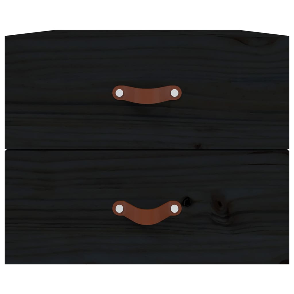 vidaXL Noptiere de perete, negru, 50x36x40 cm