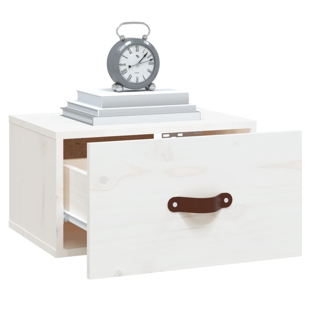 vidaXL Noptiere de perete, 2 buc., alb, 40x29,5x22 cm vidaXL Noptiere de perete, 2 buc., alb, 40x29,5x22 cm