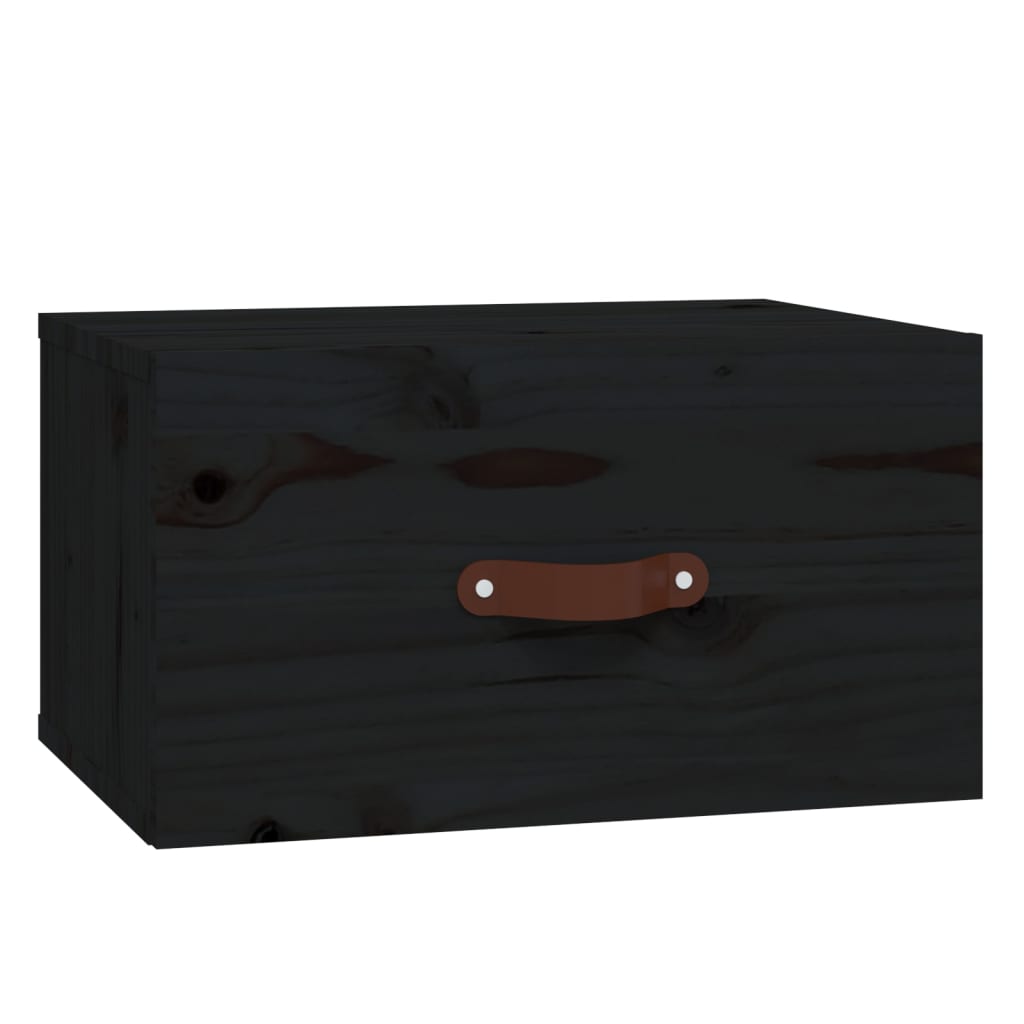 vidaXL Noptiere de perete, 2 buc., negru, 40x29,5x22 cm vidaXL Noptiere de perete, 2 buc., negru, 40x29,5x22 cm