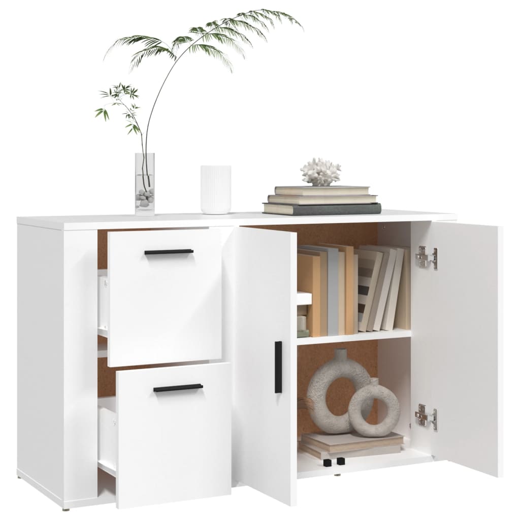 vidaXL Servantă, alb, 100x33x59,5 cm, lemn prelucrat vidaXL Servantă, alb, 100x33x59,5 cm, lemn prelucrat