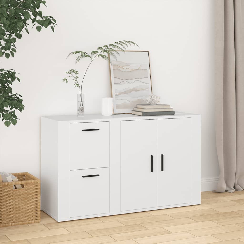vidaXL Servantă, alb, 100x33x59,5 cm, lemn prelucrat vidaXL Servantă, alb, 100x33x59,5 cm, lemn prelucrat