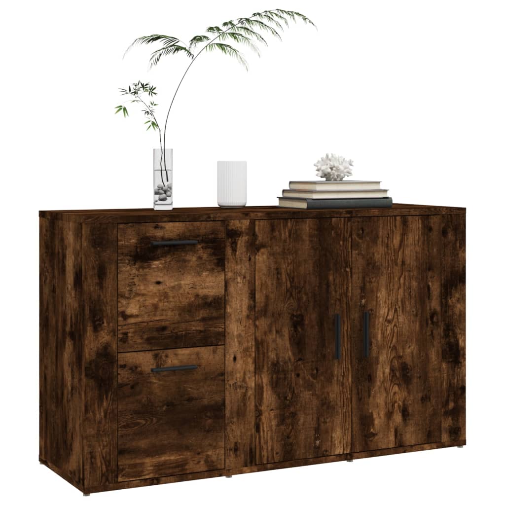 vidaXL Servantă, stejar fumuriu, 100x33x59,5 cm, lemn compozit