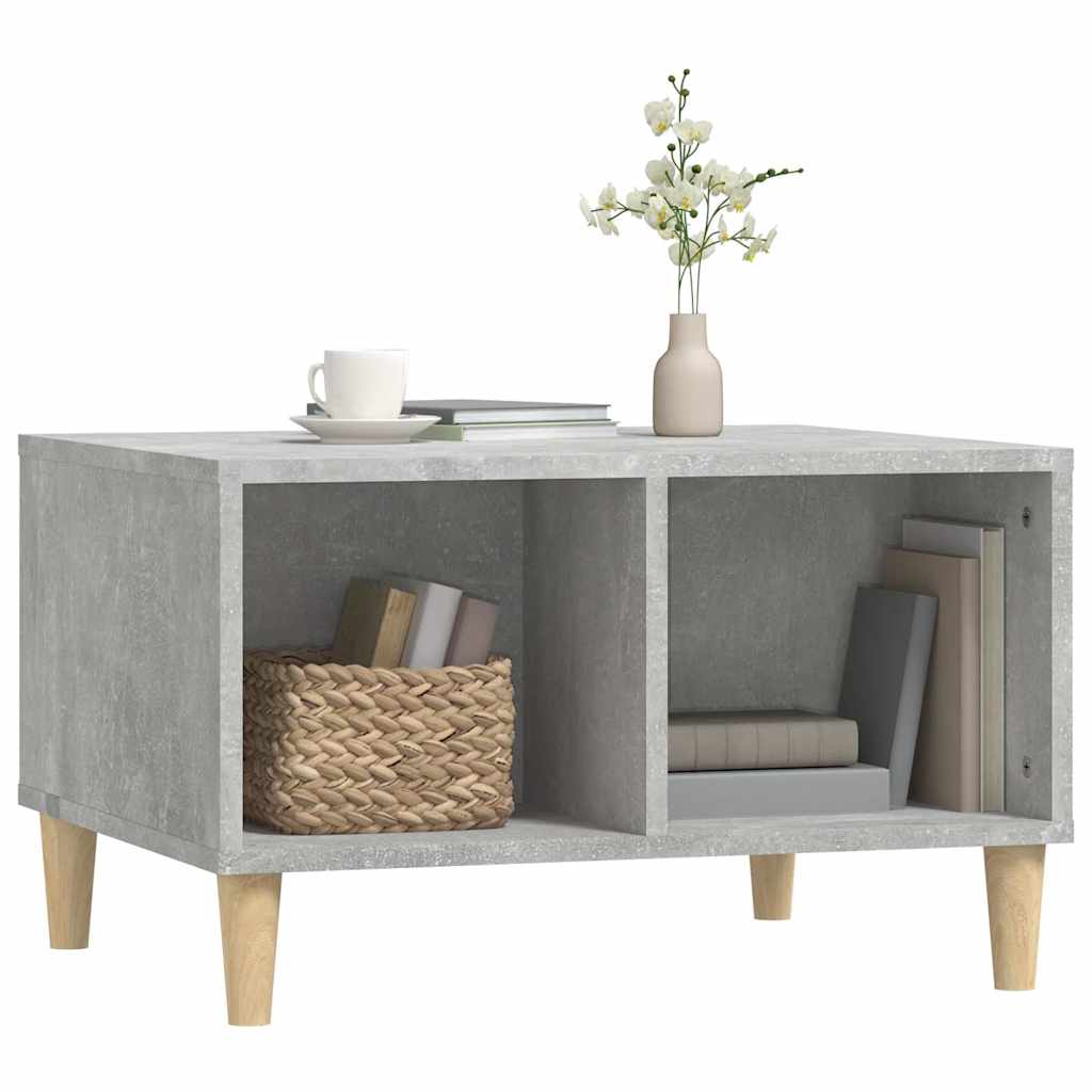 vidaXL Măsuță de cafea, gri beton, 60x50x36,5 cm, lemn compozit