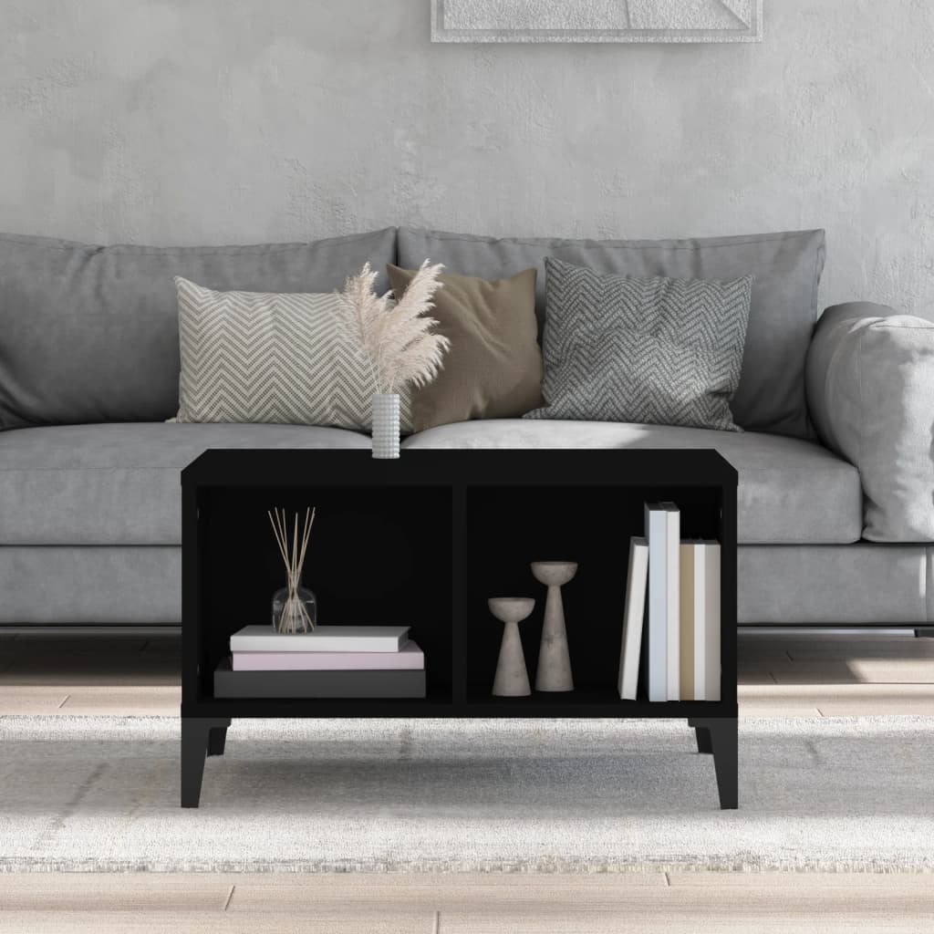 vidaXL Măsuță de cafea, negru, 60x50x36,5 cm, lemn compozit vidaXL Măsuță de cafea, negru, 60x50x36,5 cm, lemn compozit