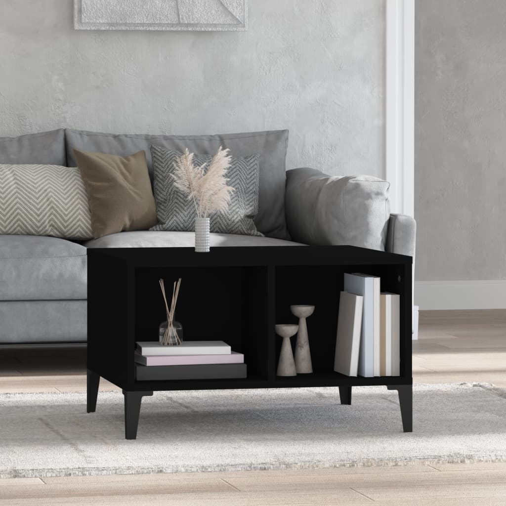 vidaXL Măsuță de cafea, negru, 60x50x36,5 cm, lemn compozit vidaXL Măsuță de cafea, negru, 60x50x36,5 cm, lemn compozit
