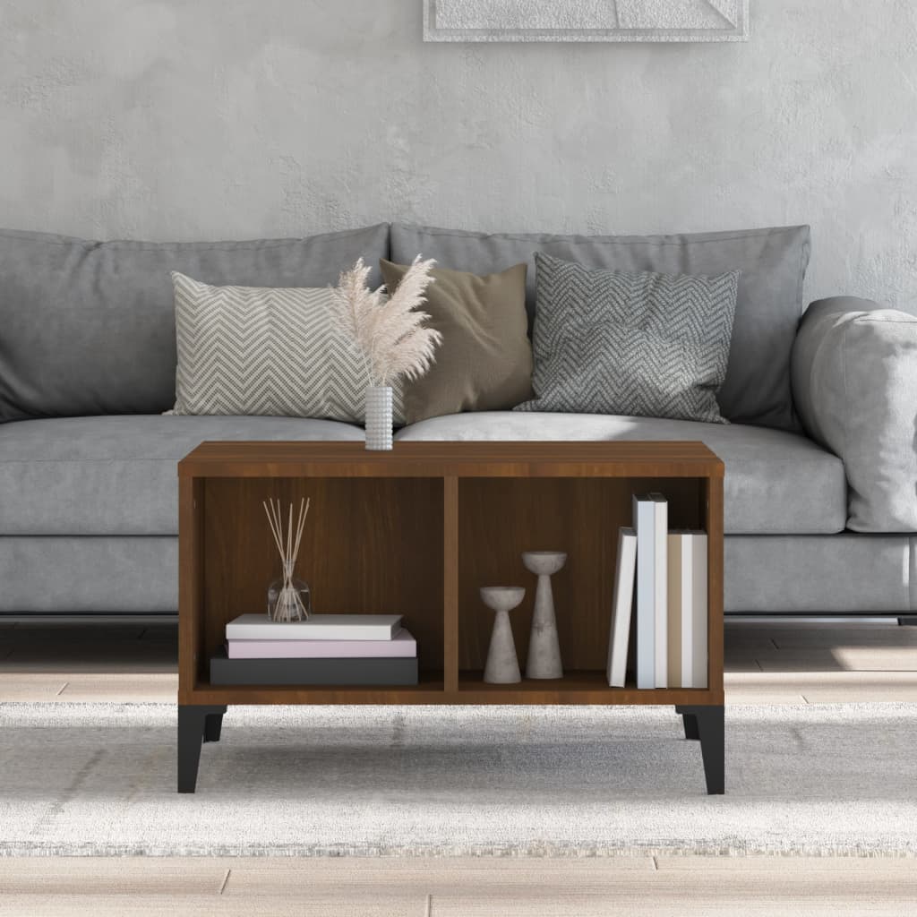 vidaXL Măsuță de cafea, stejar maro, 60x50x36,5 cm, lemn compozit vidaXL Măsuță de cafea, stejar maro, 60x50x36,5 cm, lemn compozit