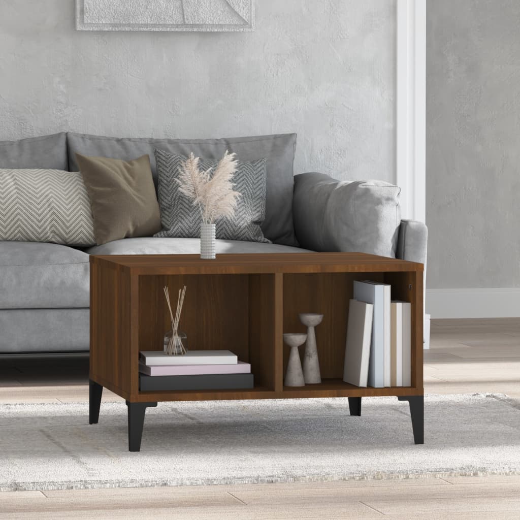 vidaXL Măsuță de cafea, stejar maro, 60x50x36,5 cm, lemn compozit vidaXL Măsuță de cafea, stejar maro, 60x50x36,5 cm, lemn compozit