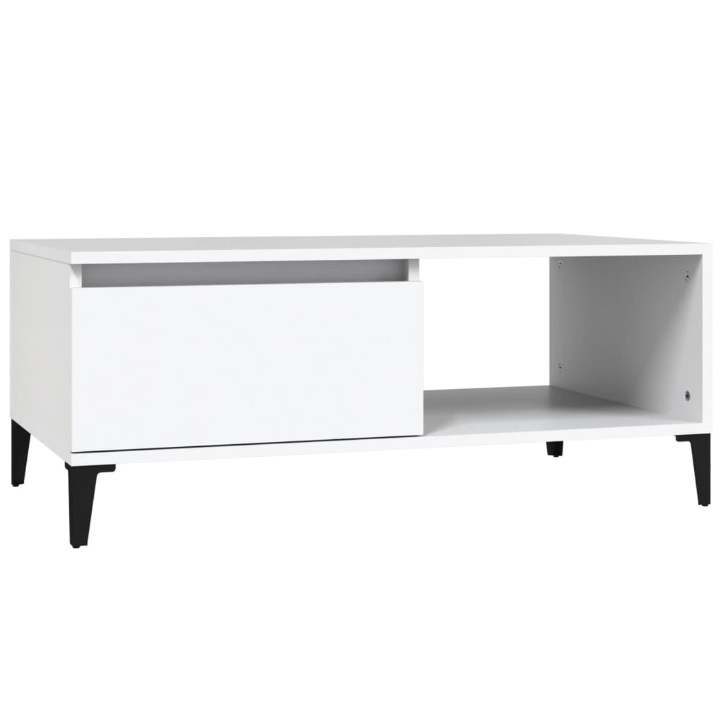 vidaXL Măsuță de cafea, alb, 90x50x36,5 cm, lemn prelucrat vidaXL Măsuță de cafea, alb, 90x50x36,5 cm, lemn prelucrat