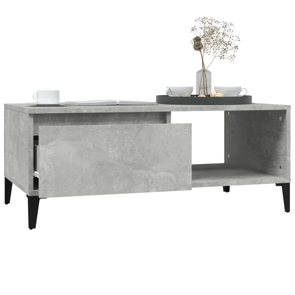 vidaXL Măsuță de cafea, gri beton, 90x50x36,5 cm, lemn prelucrat vidaXL Măsuță de cafea, gri beton, 90x50x36,5 cm, lemn prelucrat