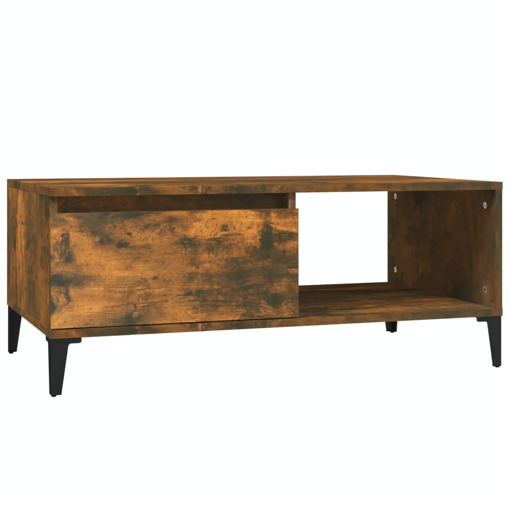 vidaXL Măsuță de cafea, stejar fumuriu, 90x50x36,5 cm, lemn prelucrat vidaXL Măsuță de cafea, stejar fumuriu, 90x50x36,5 cm, lemn prelucrat